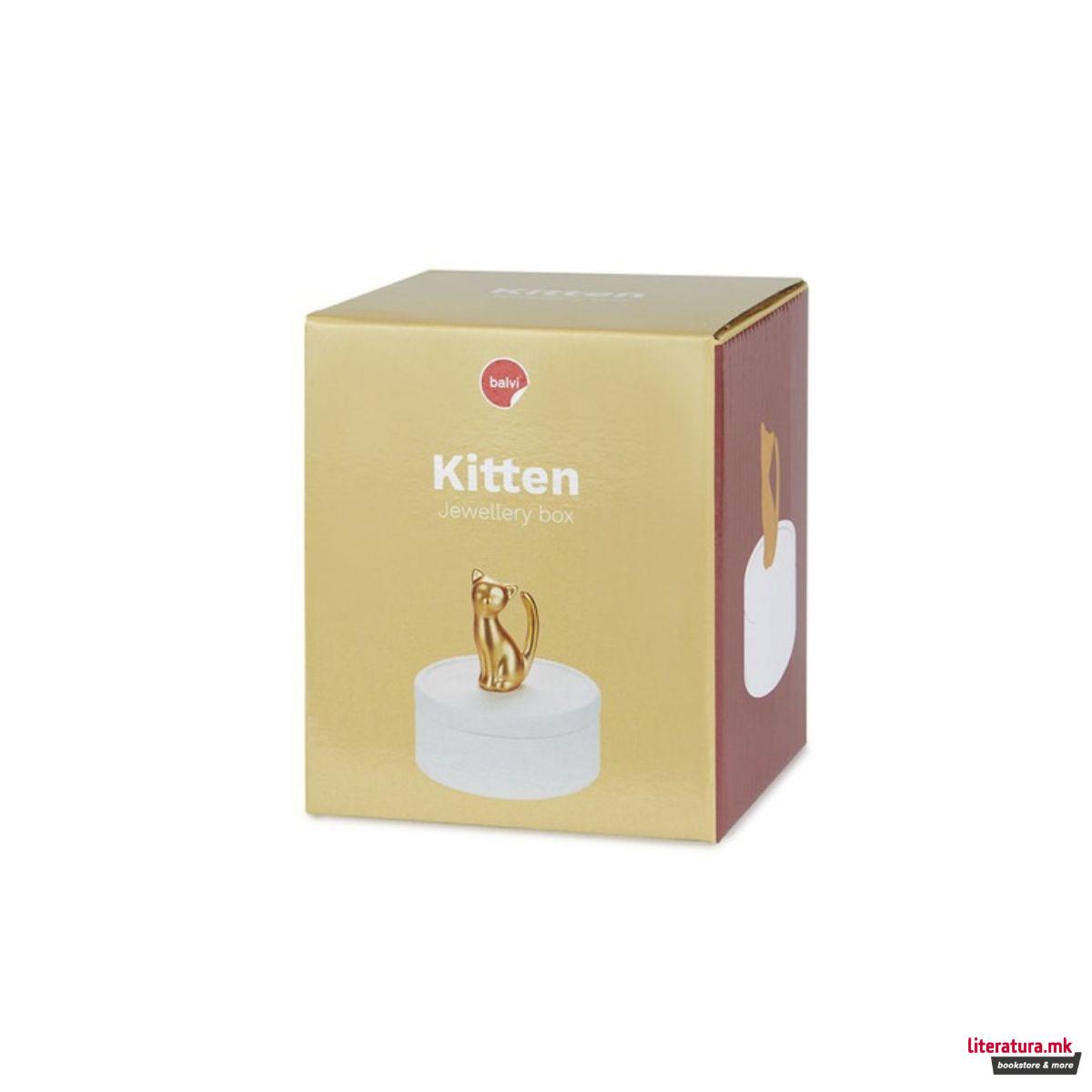 Порцеланска кутија за накит, Kitten 