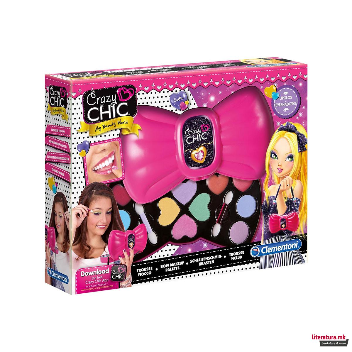 Детски сет за шминка, Crazy Chic, Bow Makeup Palette 