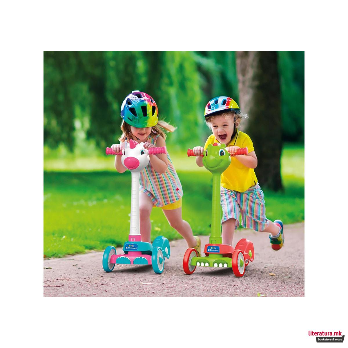 Детски тротинет, Baby Clementoni - Unicorn Push Scooter 