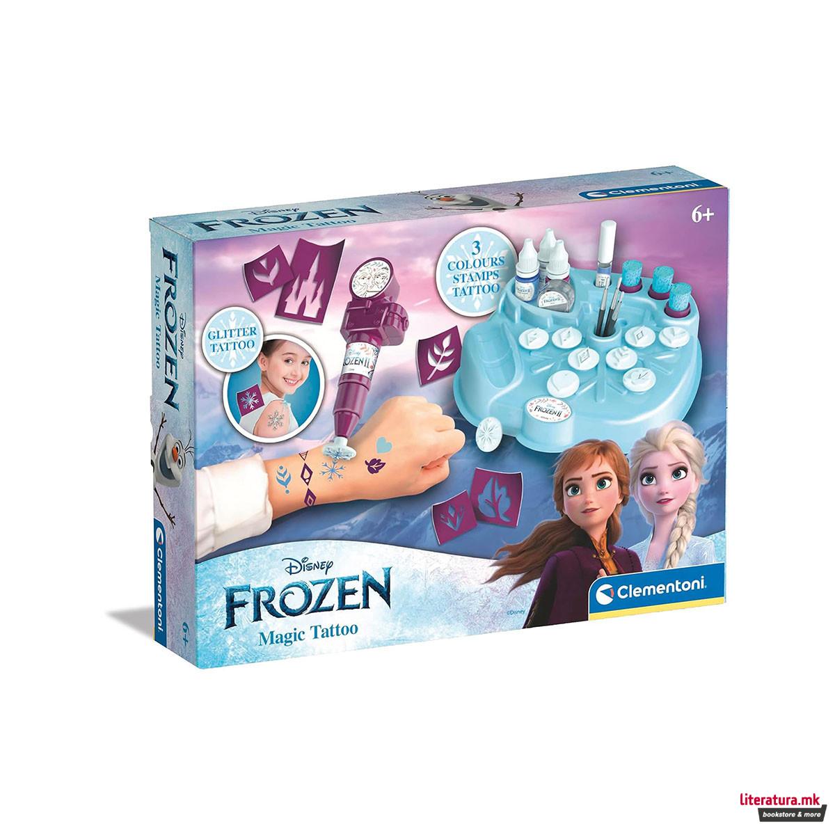 Сет за изработка на тетоважи, Disney: Frozen - Glitter Art 