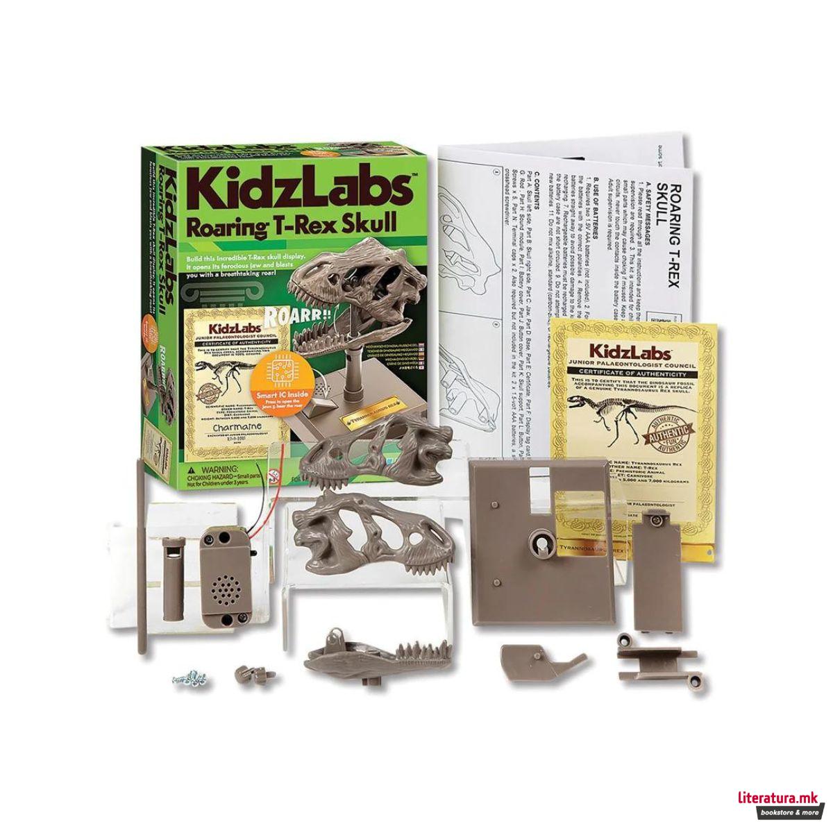 СТЕМ-сет, KidzLabs, T-Rex Skull 