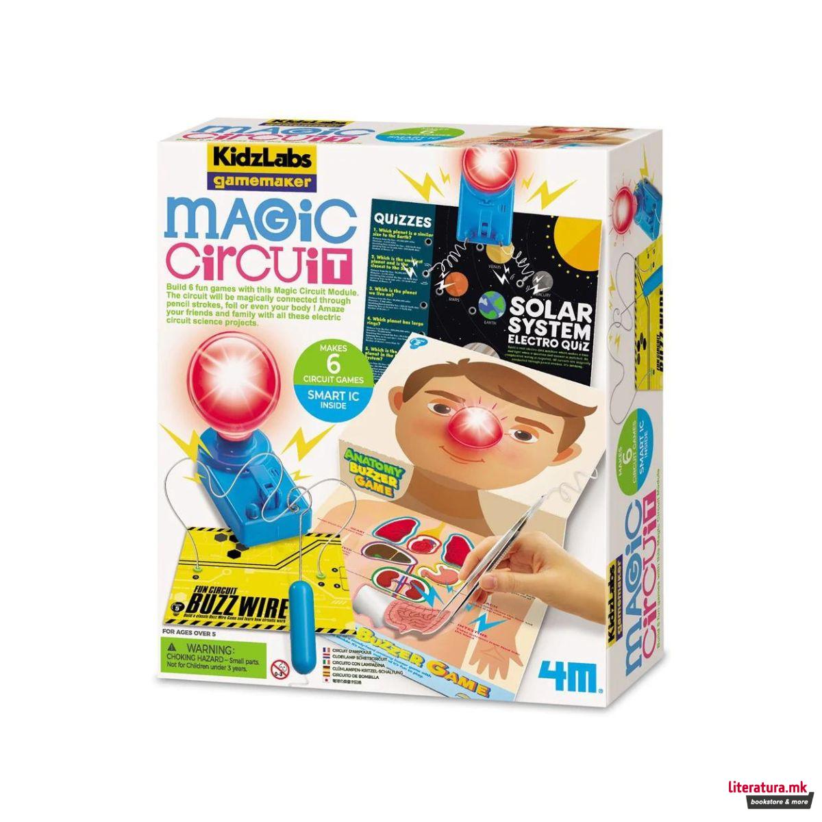 СТЕМ-сет 6 во 1, KidzLabs Gamemaker, Magic Circuit 
