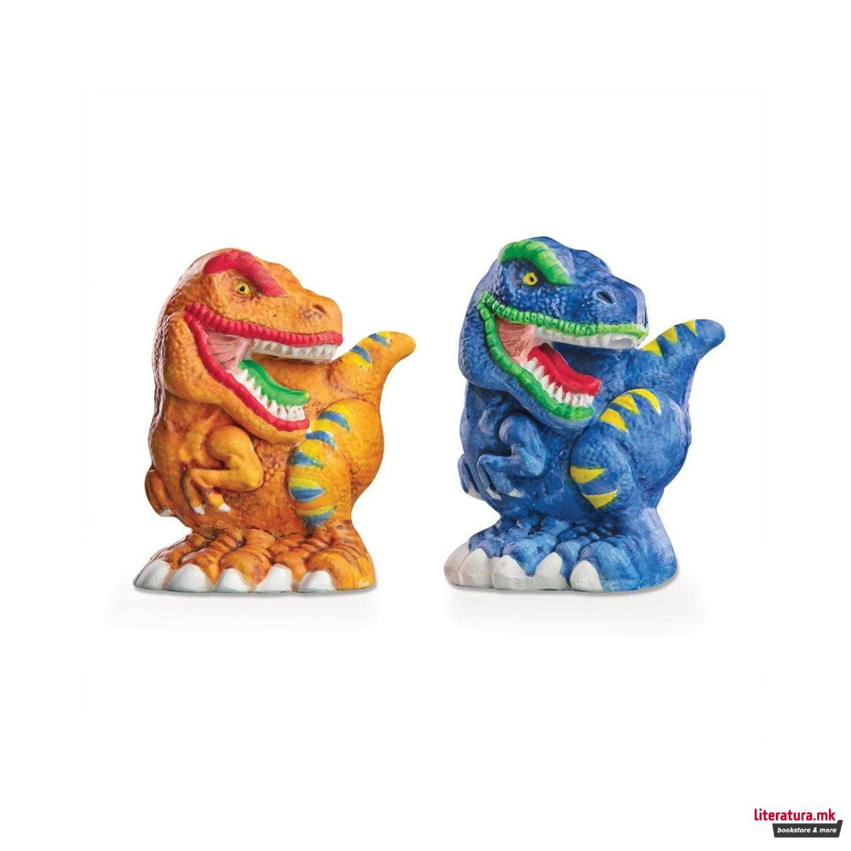 Сет за изработка со глина, 3D Mould & Paint, Диносауруси 