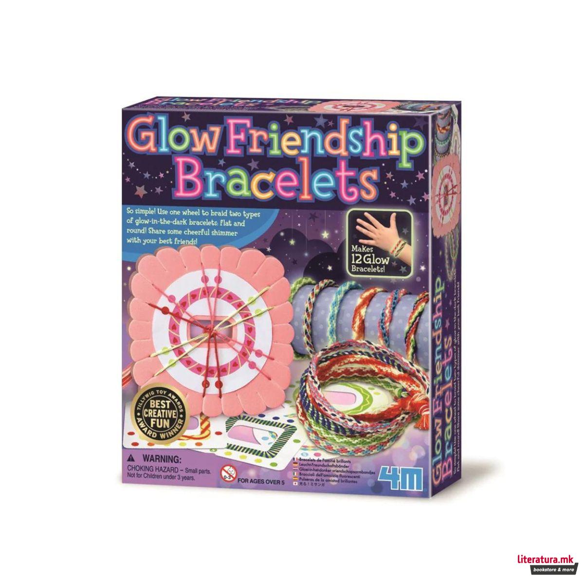 Сет за изработка, KidzMaker, Glow Friendship Bracelets 
