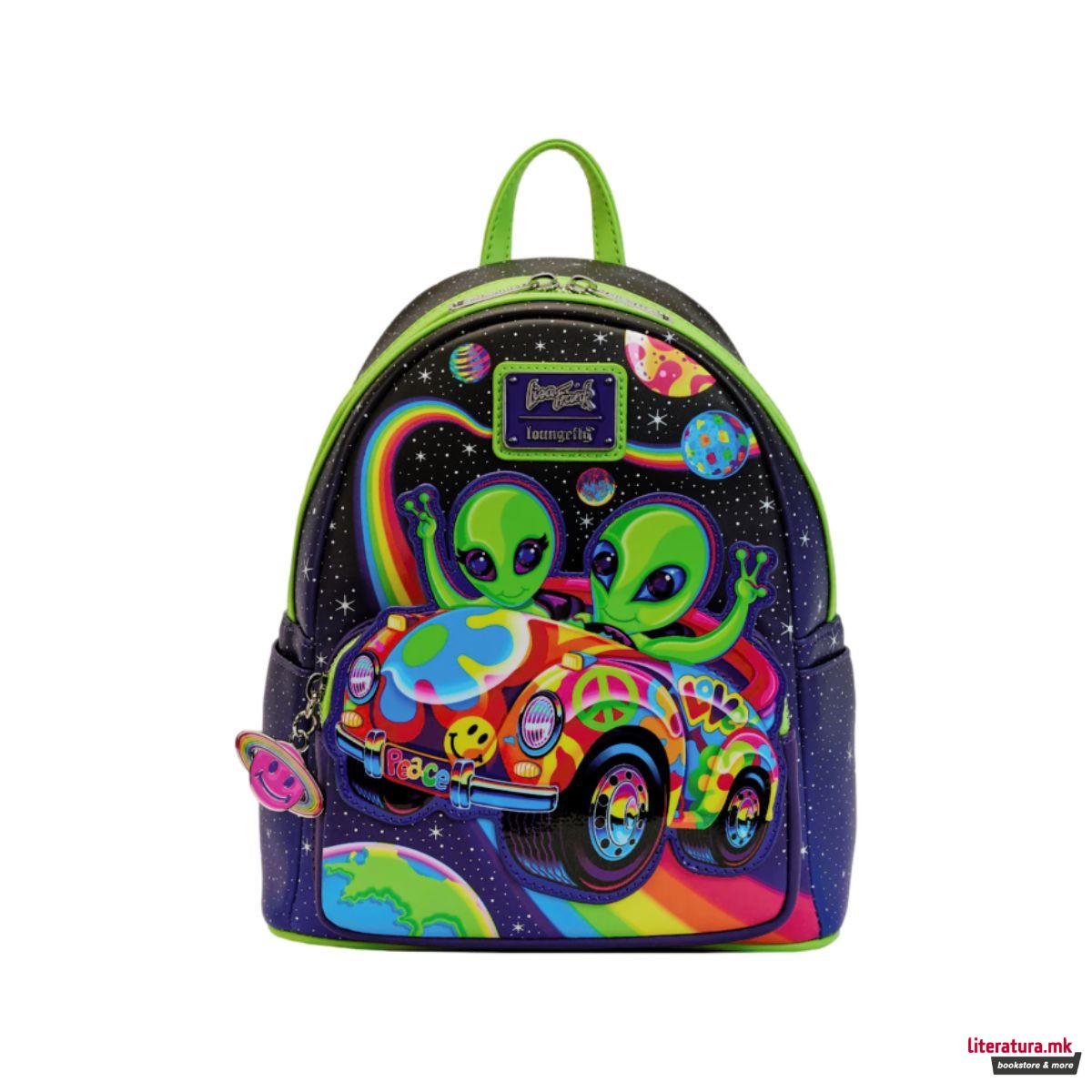 Ранец, Loungefly, Lisa Frank - Cosmic Alien Ride (Glow in the dark) 