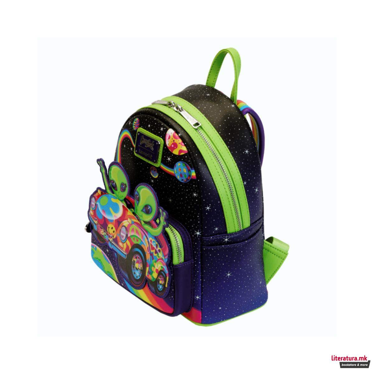 Ранец, Loungefly, Lisa Frank - Cosmic Alien Ride (Glow in the dark) 