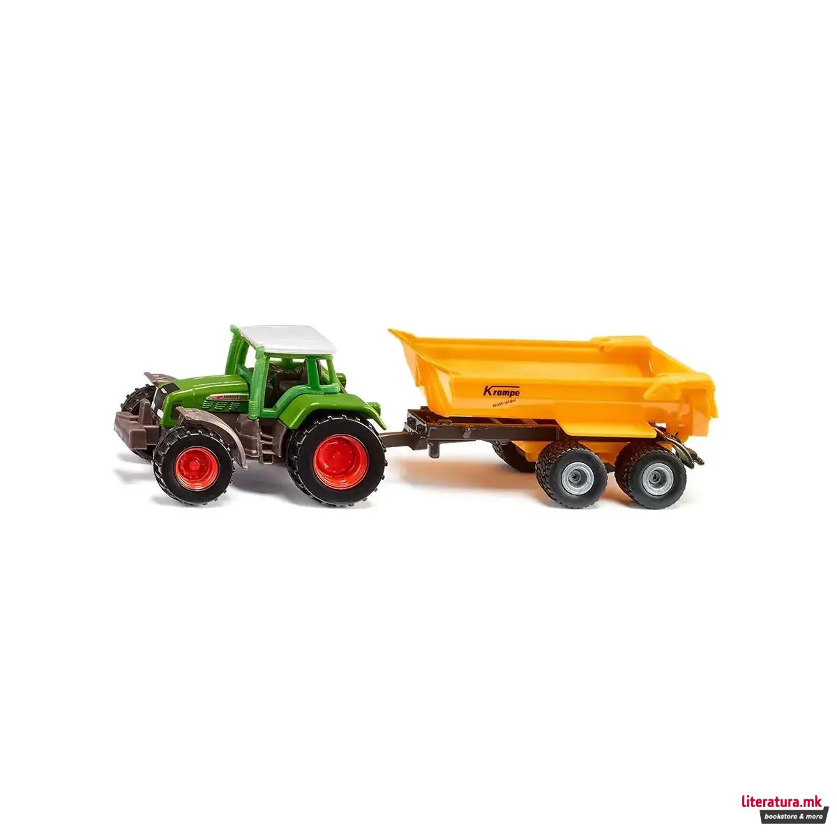 Фигура, Tractor Fendt with Krampe Tipping Trailer 