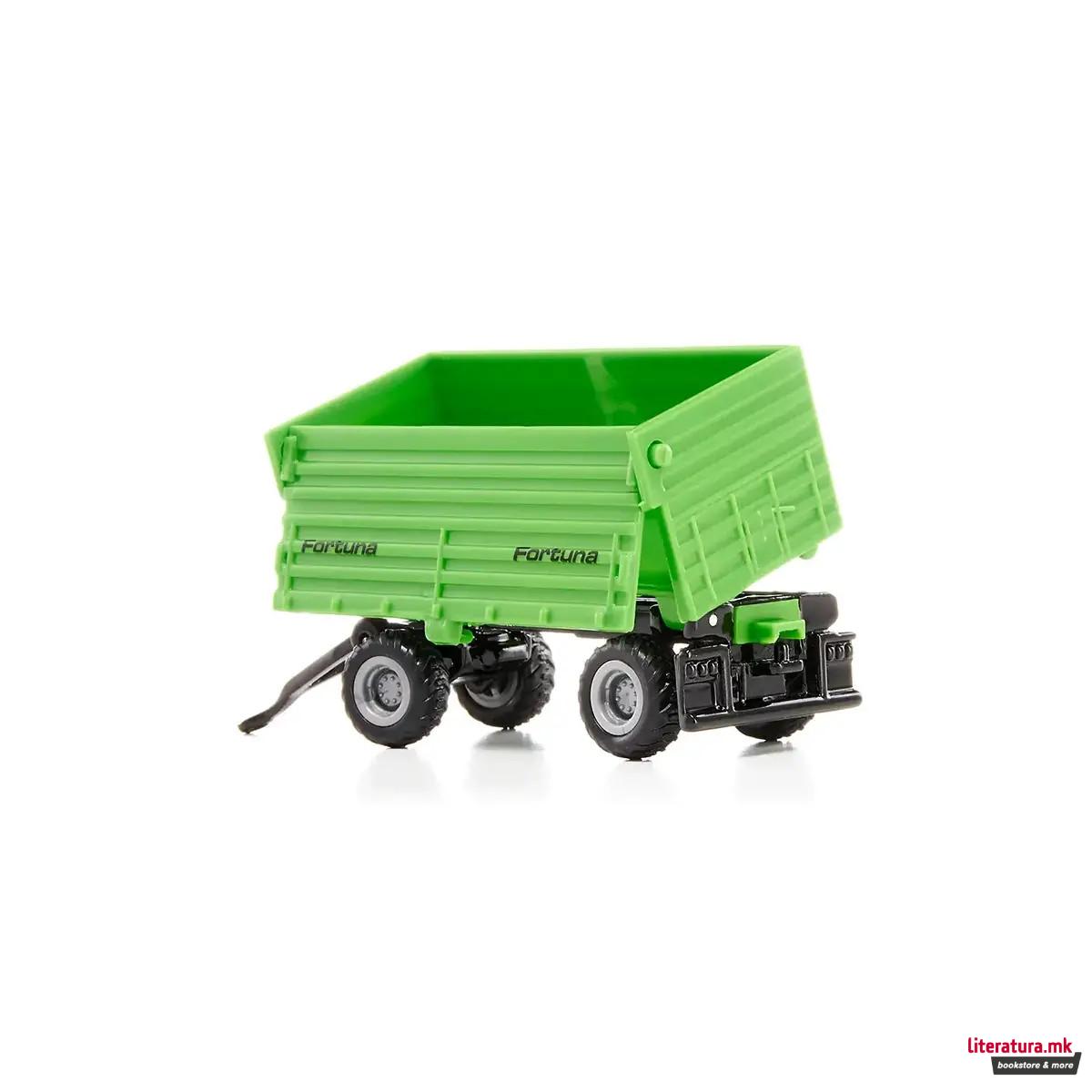 Фигура, Tractor DEUTZ-FAHR with Fortuna 4-wheel-trailer 