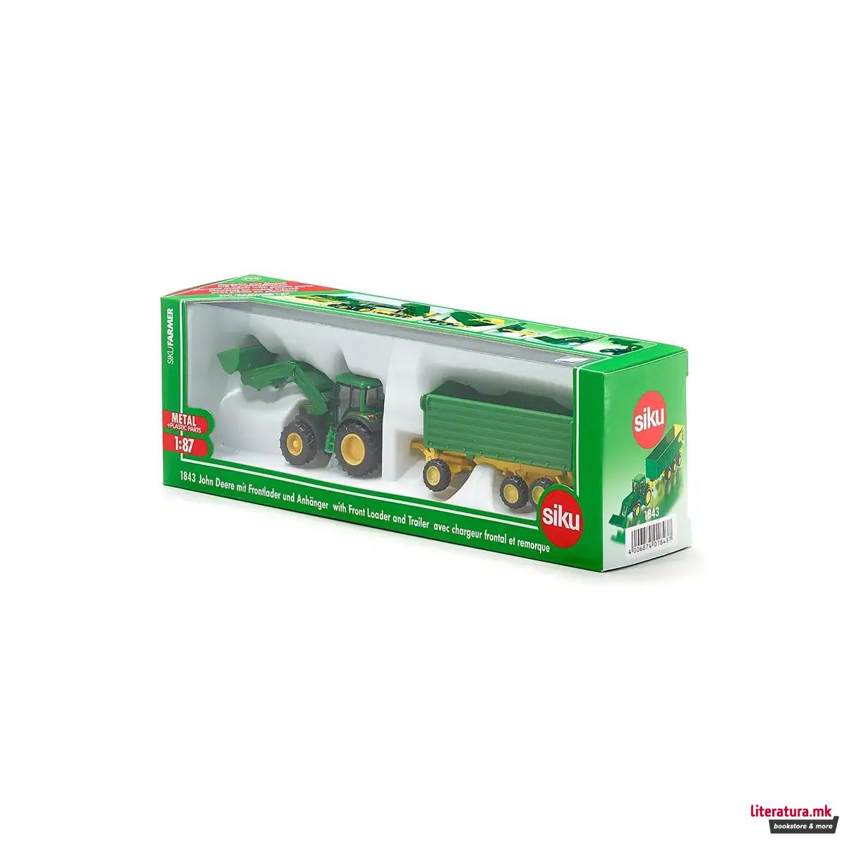 Фигура, John Deere with Front Loader and Trailer 