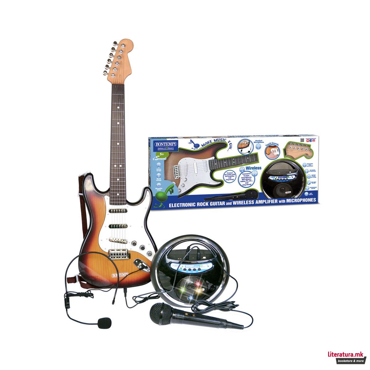 Електронска рок гитара со безжично појачало, iSound Electronic Rock Guitar 