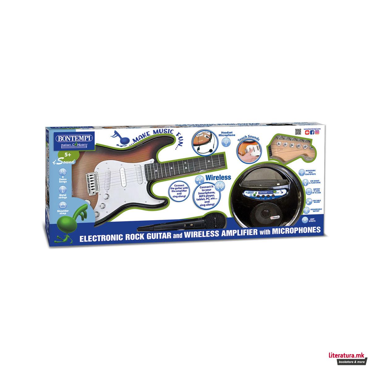 Електронска рок гитара со безжично појачало, iSound Electronic Rock Guitar 