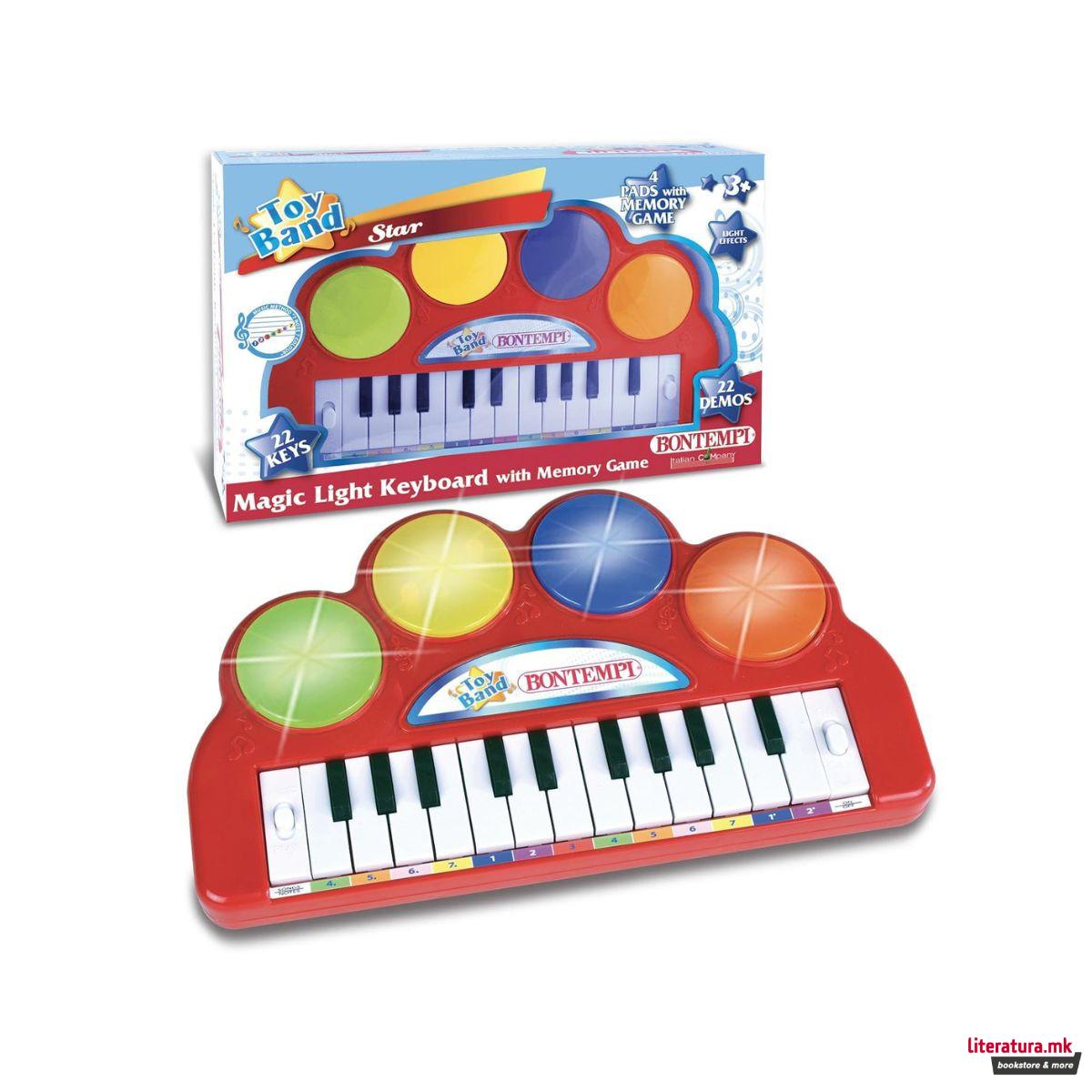 Детска електронска клавијатура со игра меморија, Magic Light Keyboard 