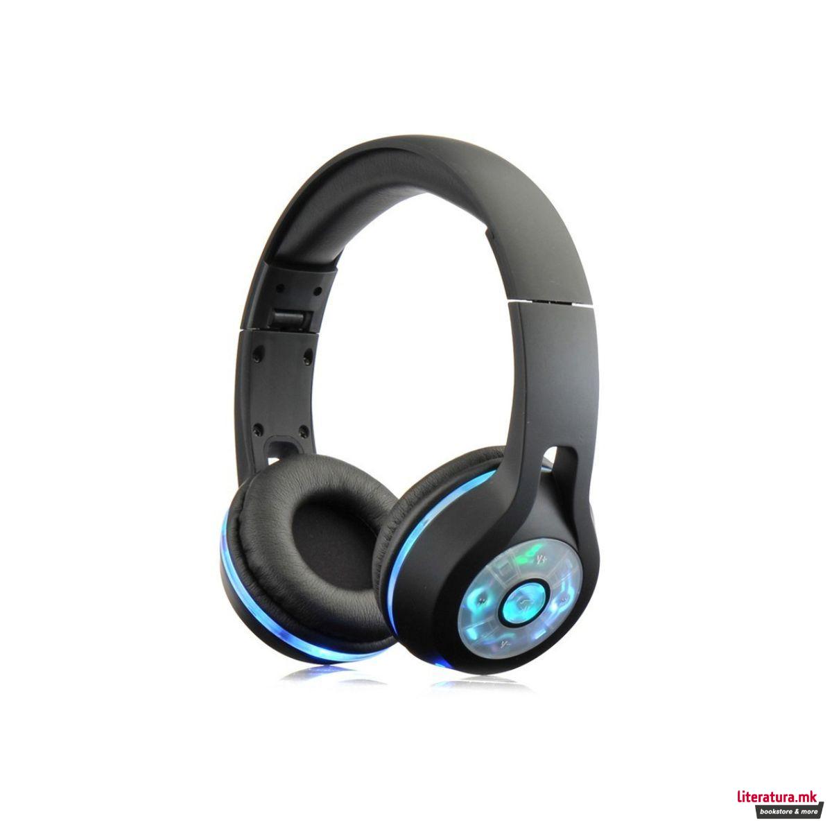 Безжични слушалки со LED светло, Music Academy Wireless Headphones 