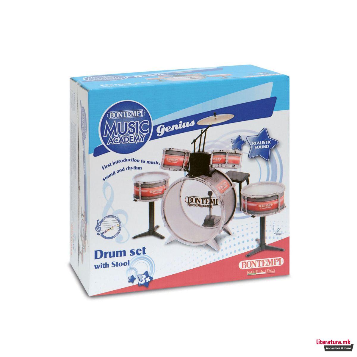 Рок тапани - сет со столче, Music Academy Drum Set 