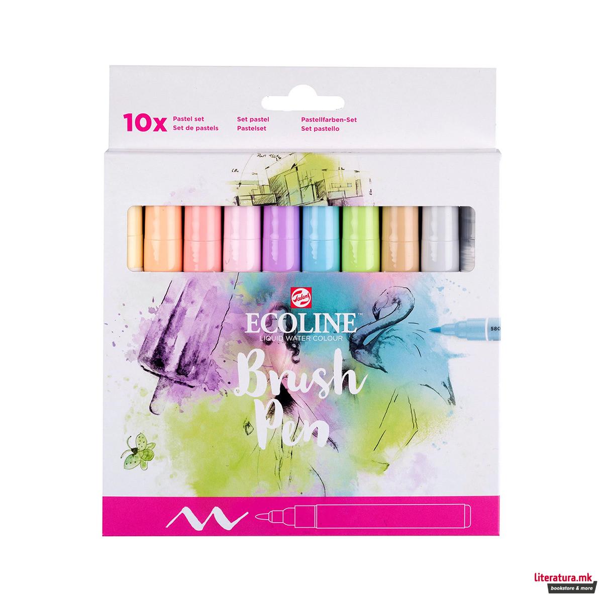 Сет брашпенс, Ecoline - Pastel, 10 бои 