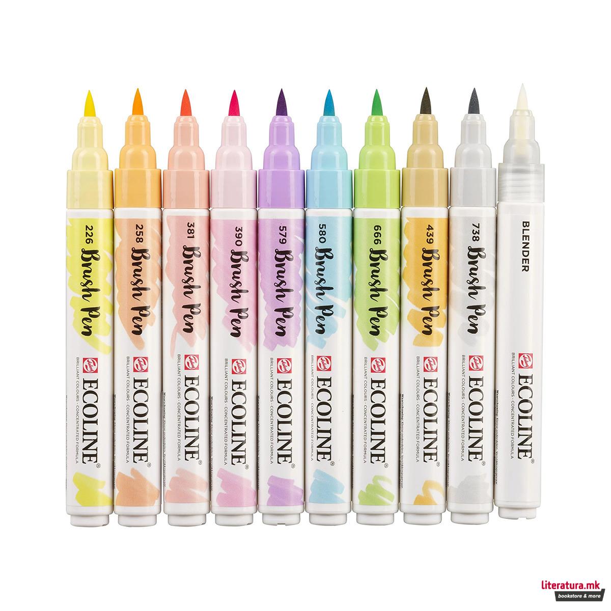 Сет брашпенс, Ecoline - Pastel, 10 бои 