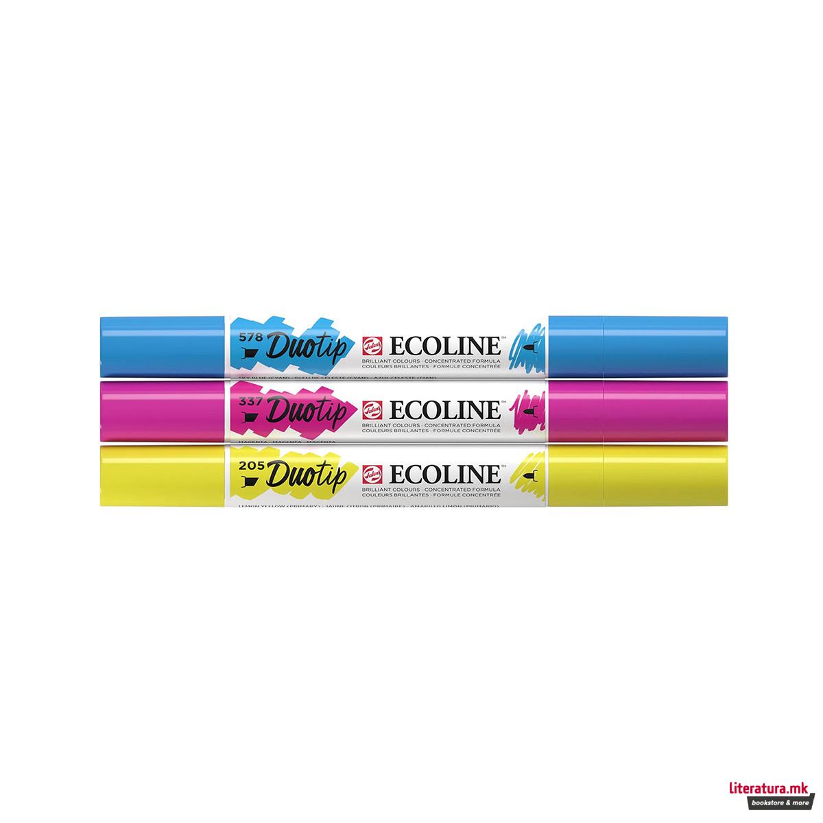 Сет двострани маркери, Ecoline - Primary, 3 бои 