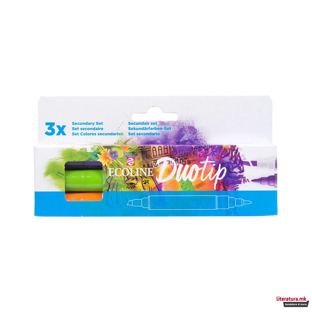 Сет двострани маркери, Ecoline - Secondary, 3 бои 