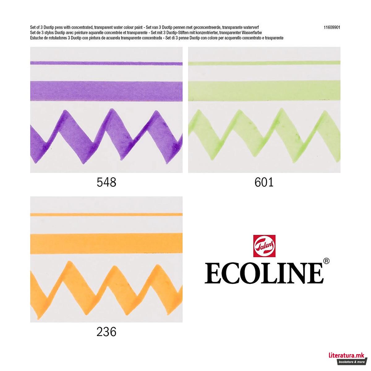 Сет двострани маркери, Ecoline - Secondary, 3 бои 