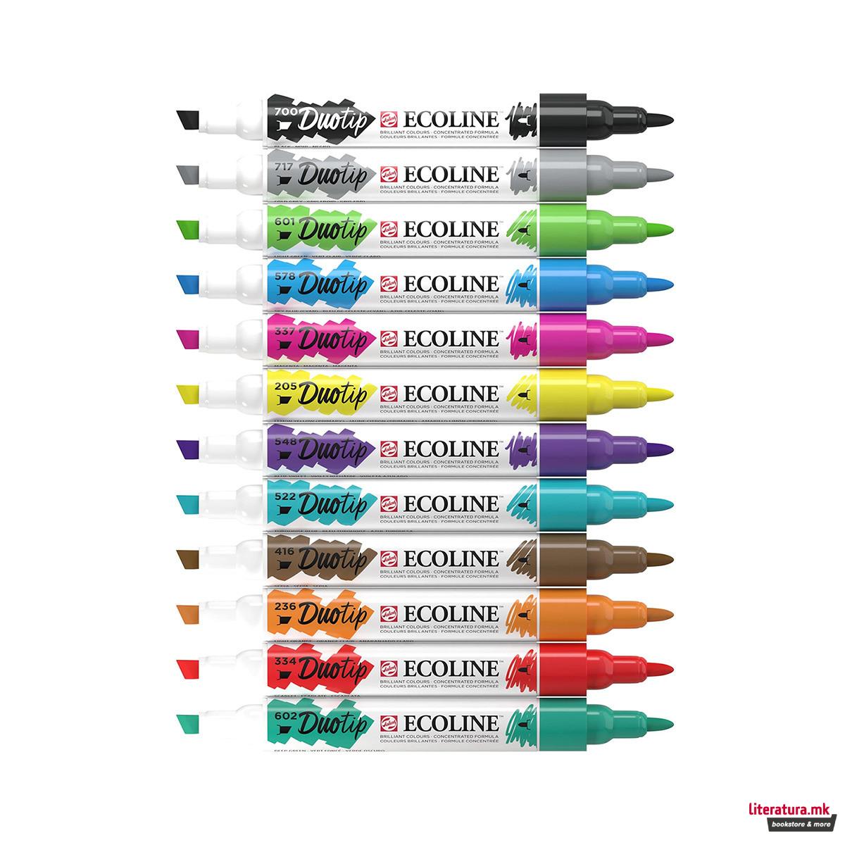 Сет двострани маркери, Ecoline - Basic, 12 бои 