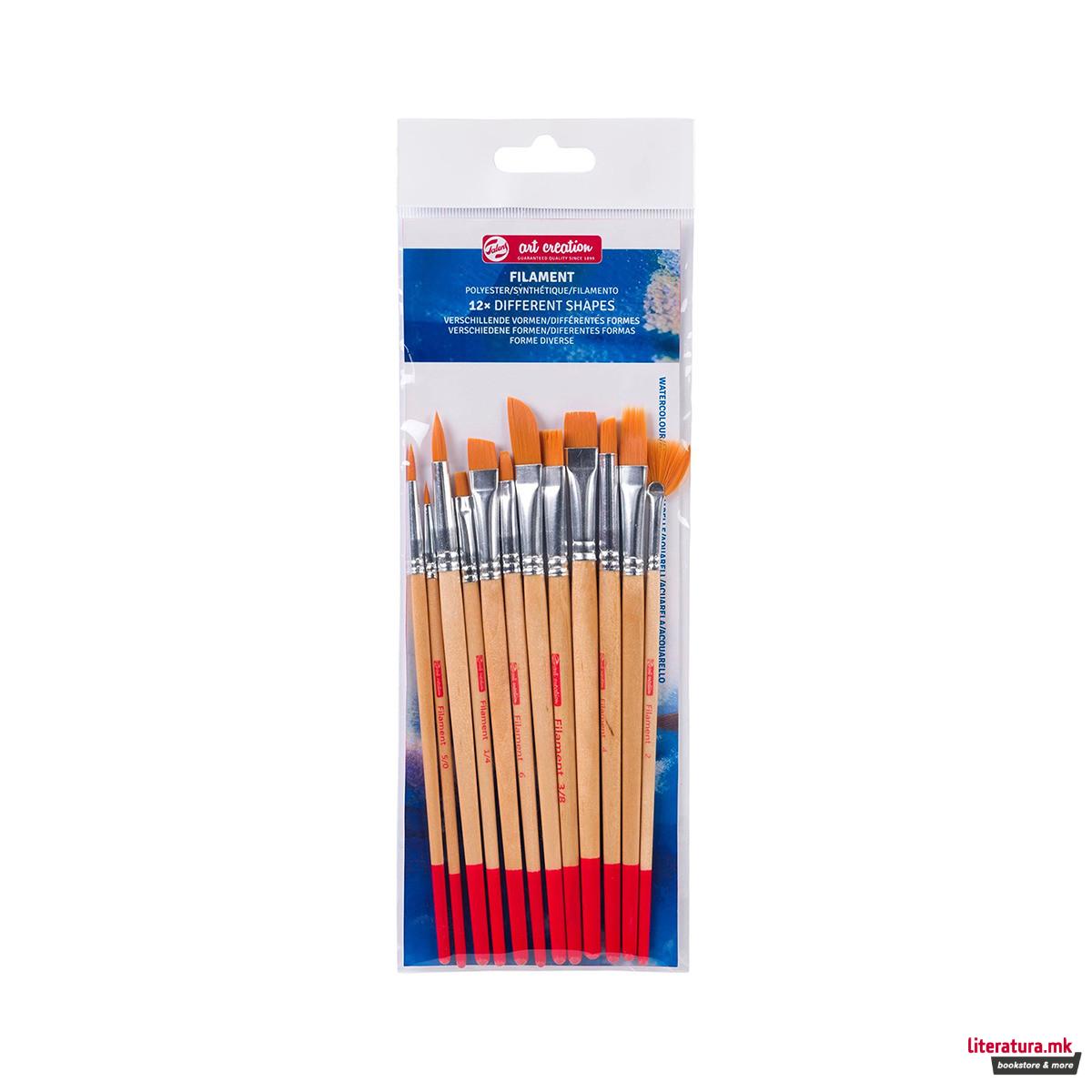 Сет четки за акварел (синтетички влакна), Talens Art Creation, 1/12 