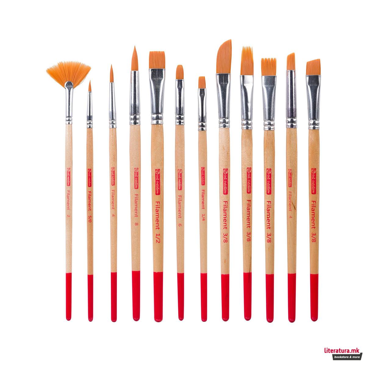 Сет четки за акварел (синтетички влакна), Talens Art Creation, 1/12 