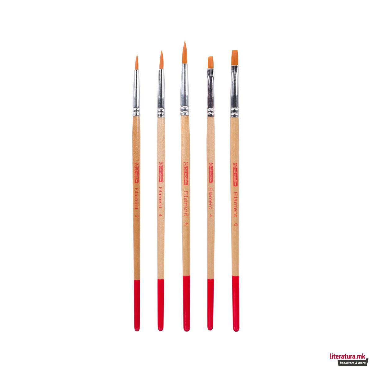 Сет четки за акварел (синтетички влакна), Talens Art Creation, 1/5 