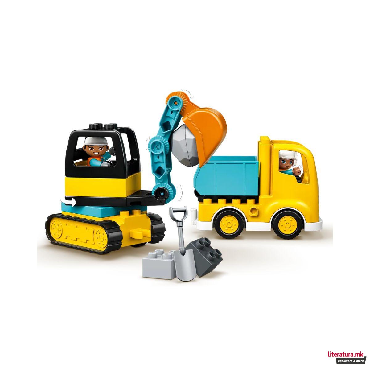 LEGO коцки, Duplo, Truck and Tracked Excavator 