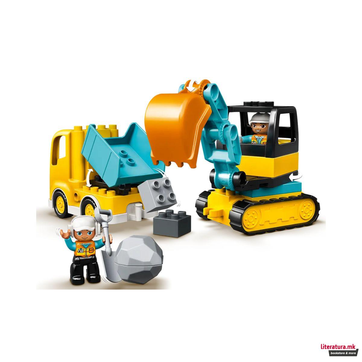 LEGO коцки, Duplo, Truck and Tracked Excavator 