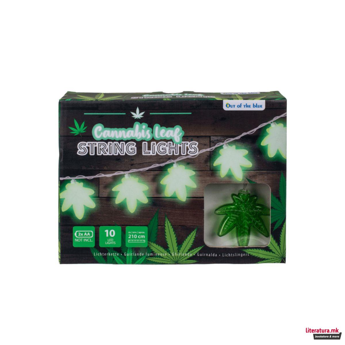3D LED сијалички - Cannabis Leaf, 1/10 