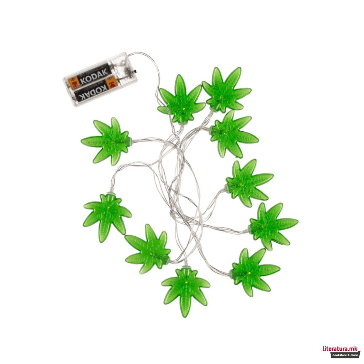 3D LED сијалички - Cannabis Leaf, 1/10 