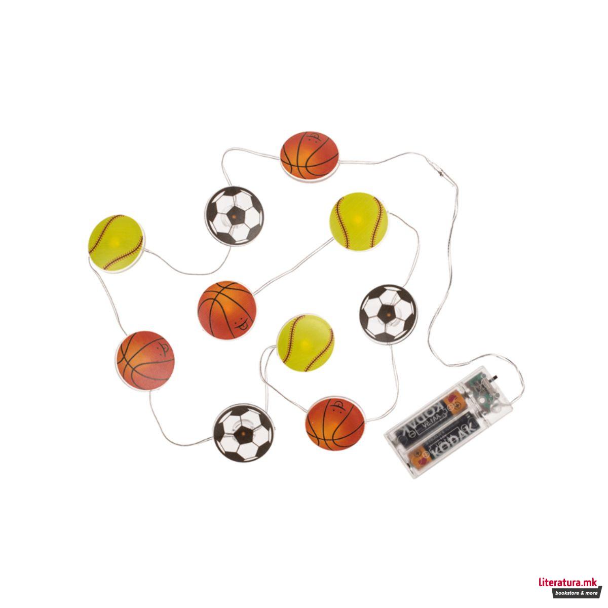 3D LED сијалички -Спортски топчиња, 1/10 