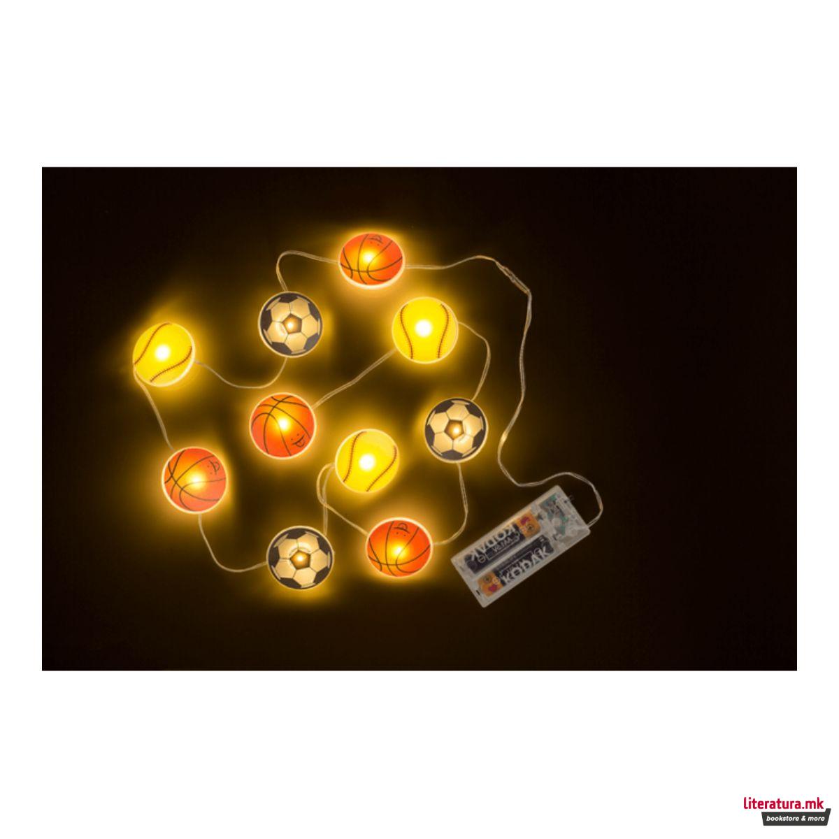 3D LED сијалички -Спортски топчиња, 1/10 