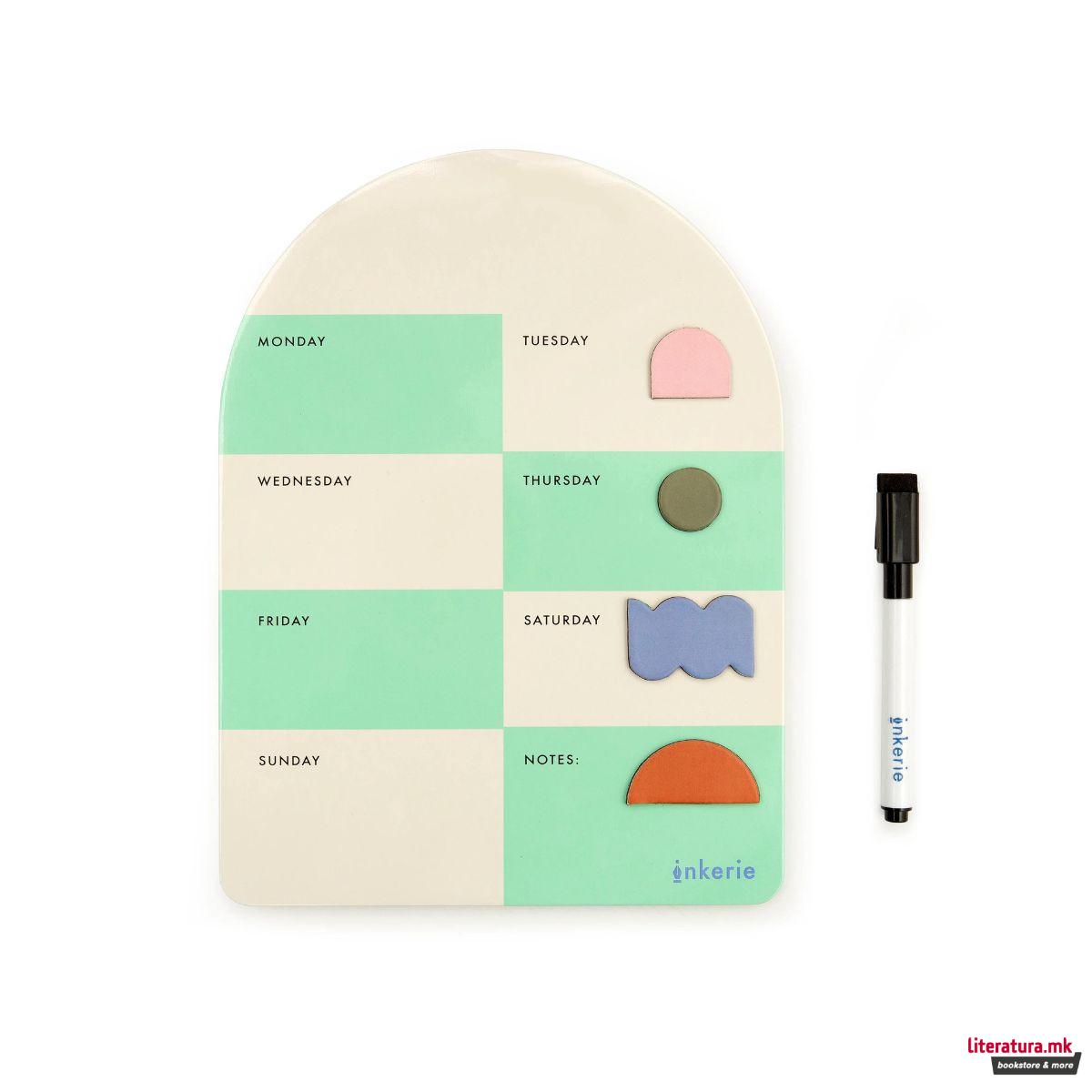 Магнетна мемо табла, Inkerie Weekly 