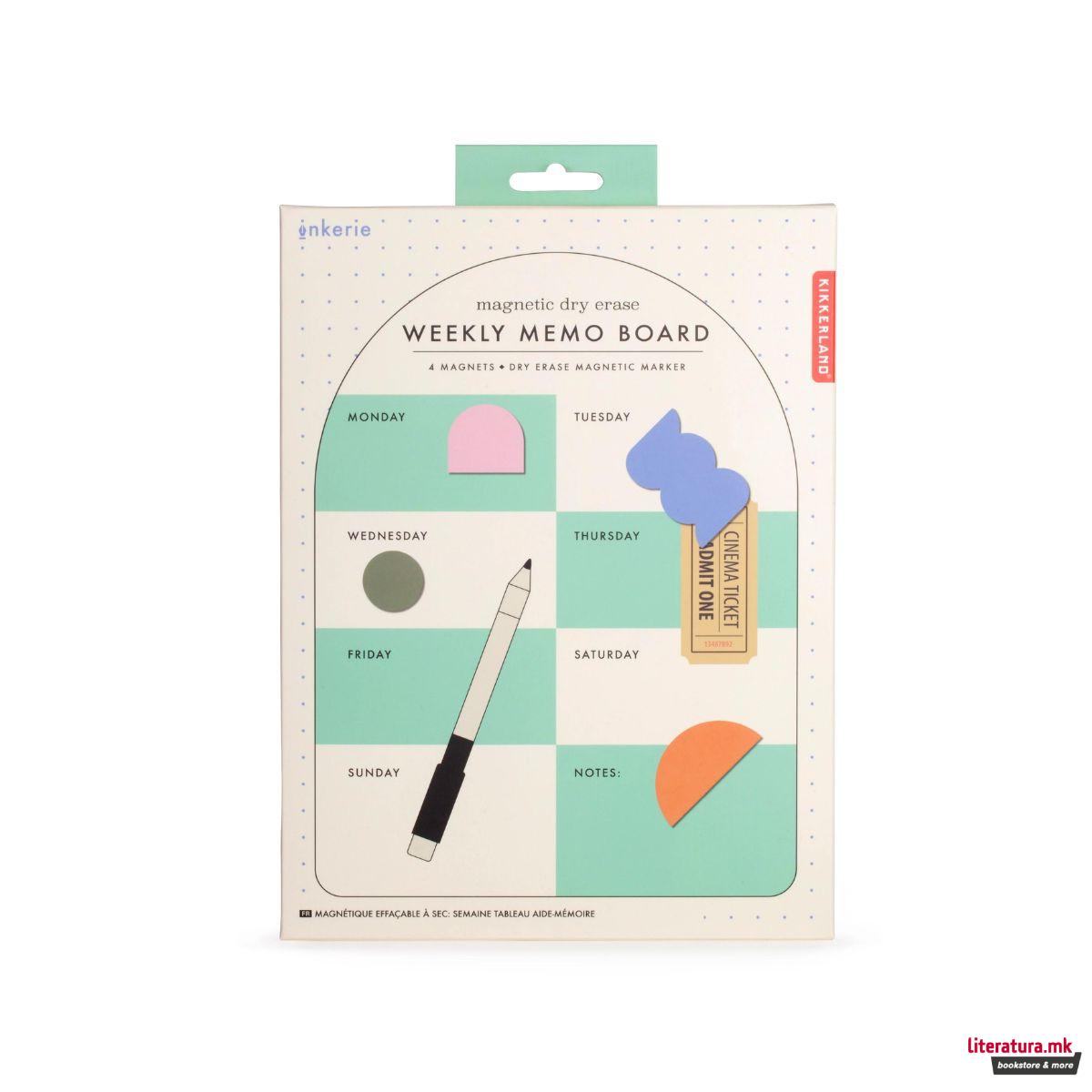Магнетна мемо табла, Inkerie Weekly 