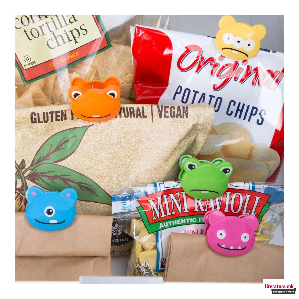 Штипки за кесички со храна, Monster, 1/6 