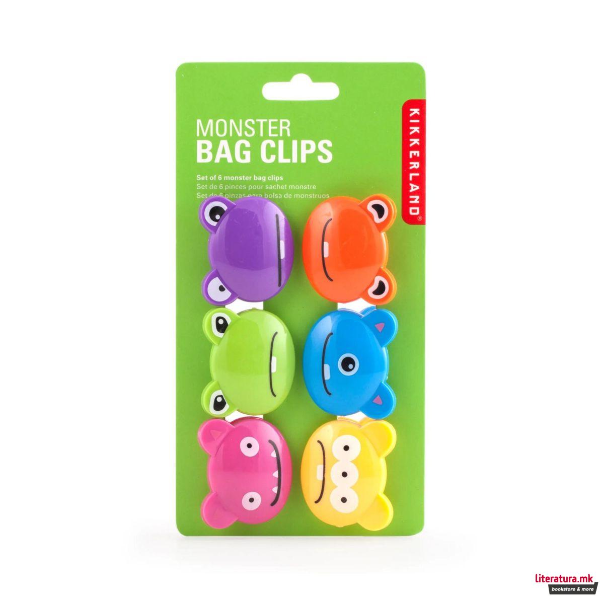 Штипки за кесички со храна, Monster, 1/6 