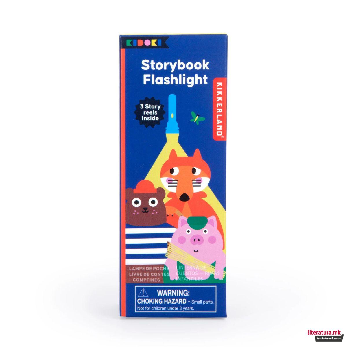 Детска батериска ламба-проектор со слики, Kidoki Storybook Flashlight - Classics 