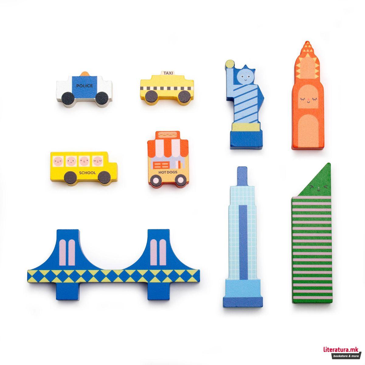 Сет дрвени фигури, Kidoki City in my Pocket: New York City 