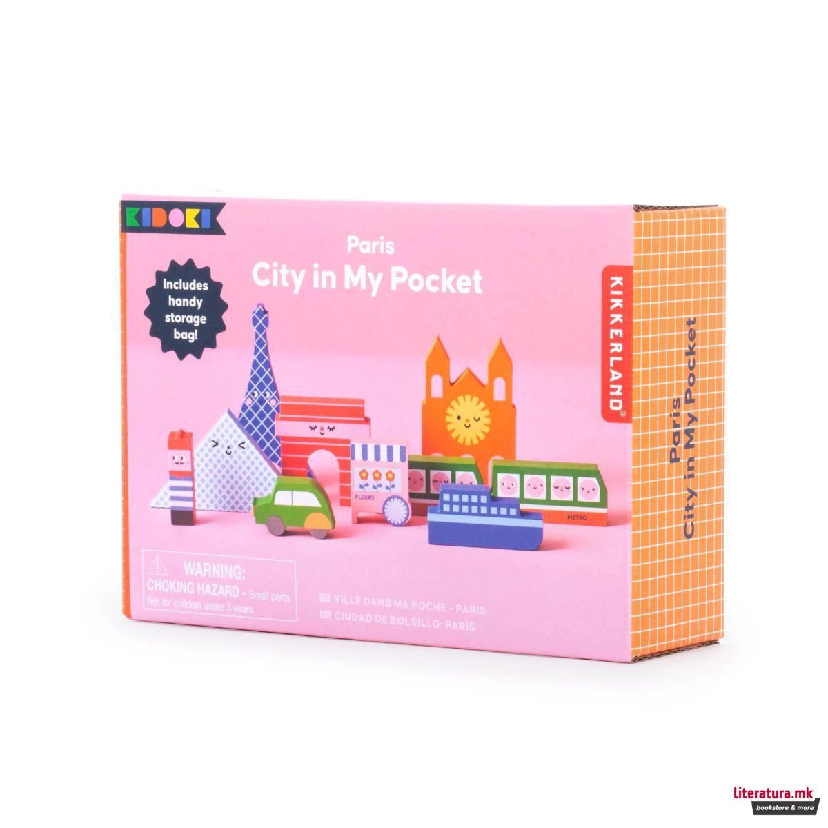 Сет дрвени фигури, Kidoki City in my Pocket: Paris 