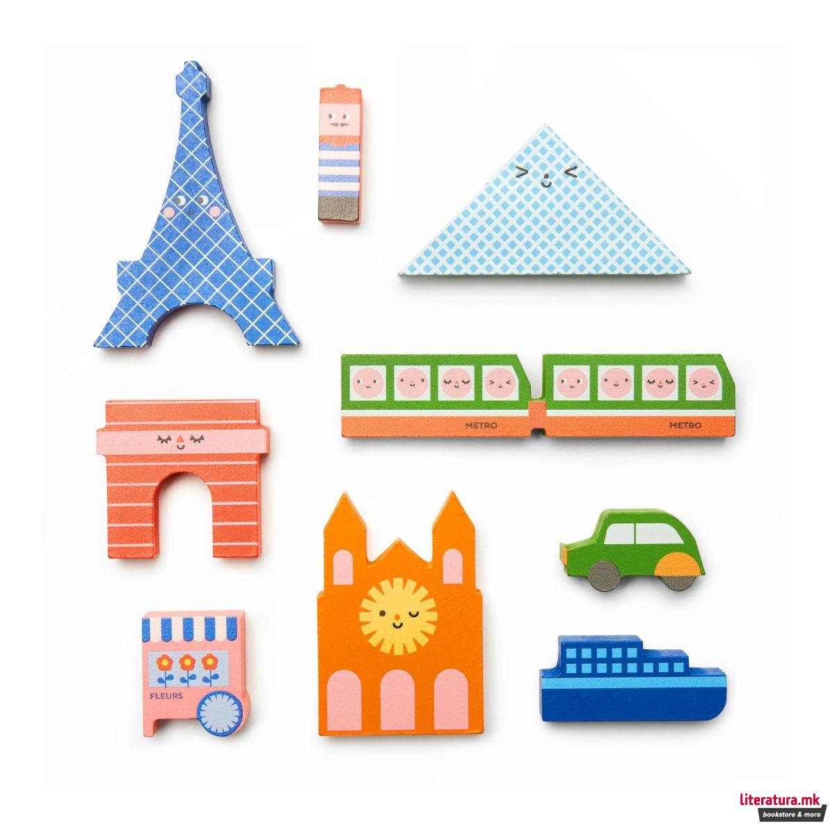 Сет дрвени фигури, Kidoki City in my Pocket: Paris 