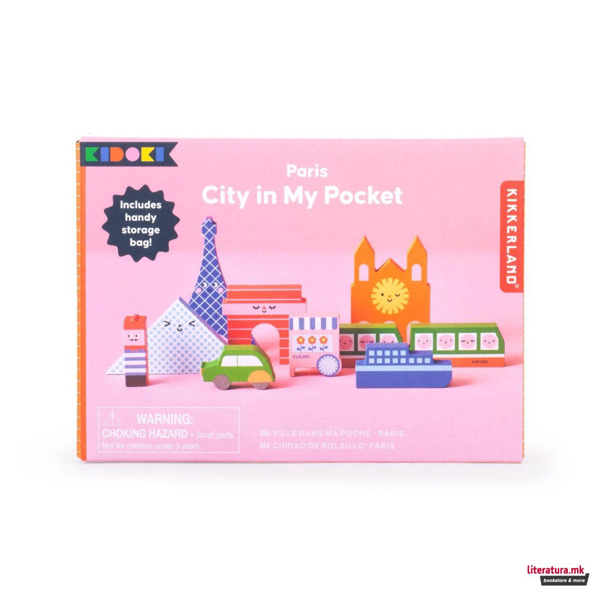 Сет дрвени фигури, Kidoki City in my Pocket: Paris 