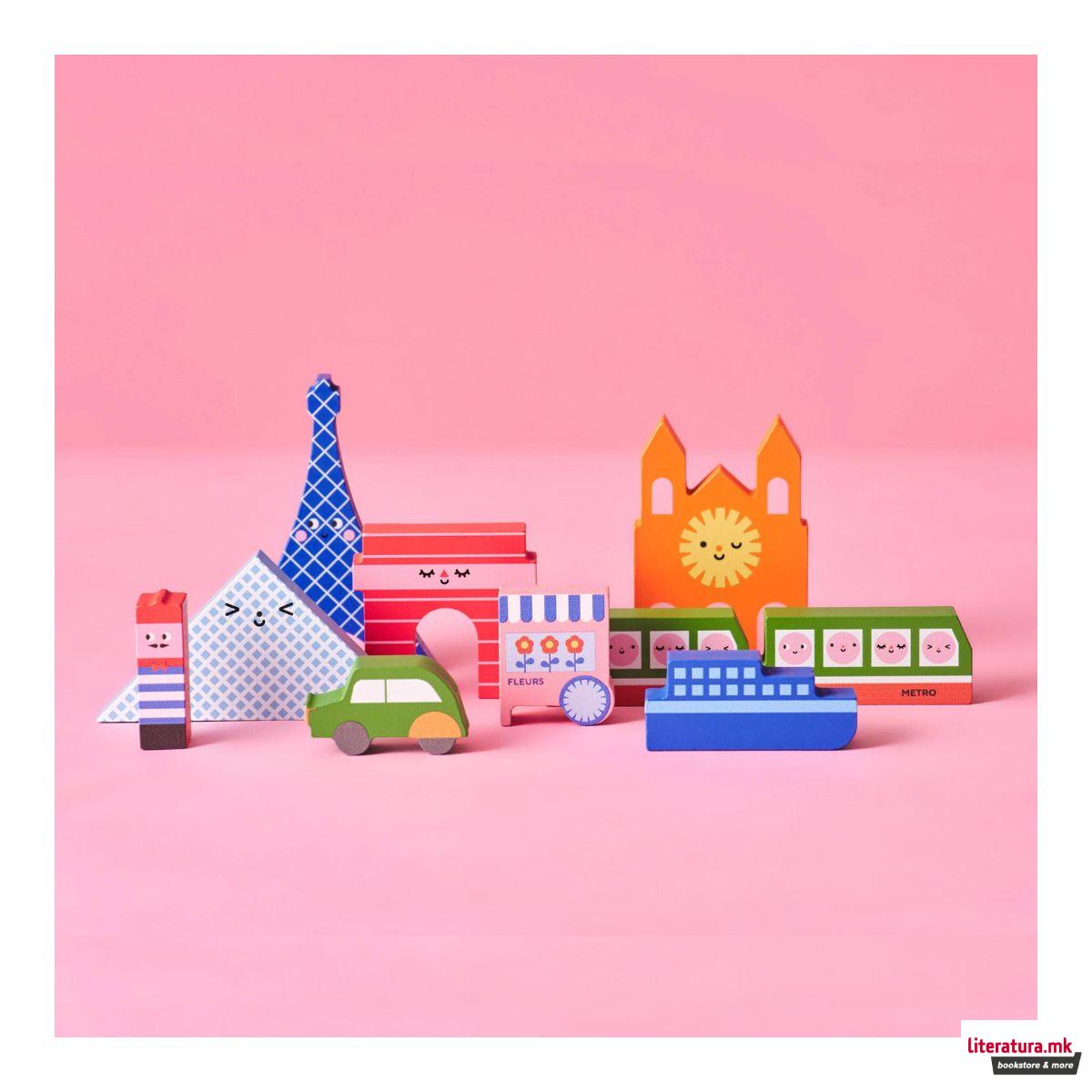 Сет дрвени фигури, Kidoki City in my Pocket: Paris 
