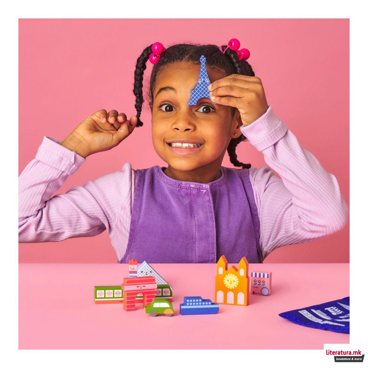 Сет дрвени фигури, Kidoki City in my Pocket: Paris 