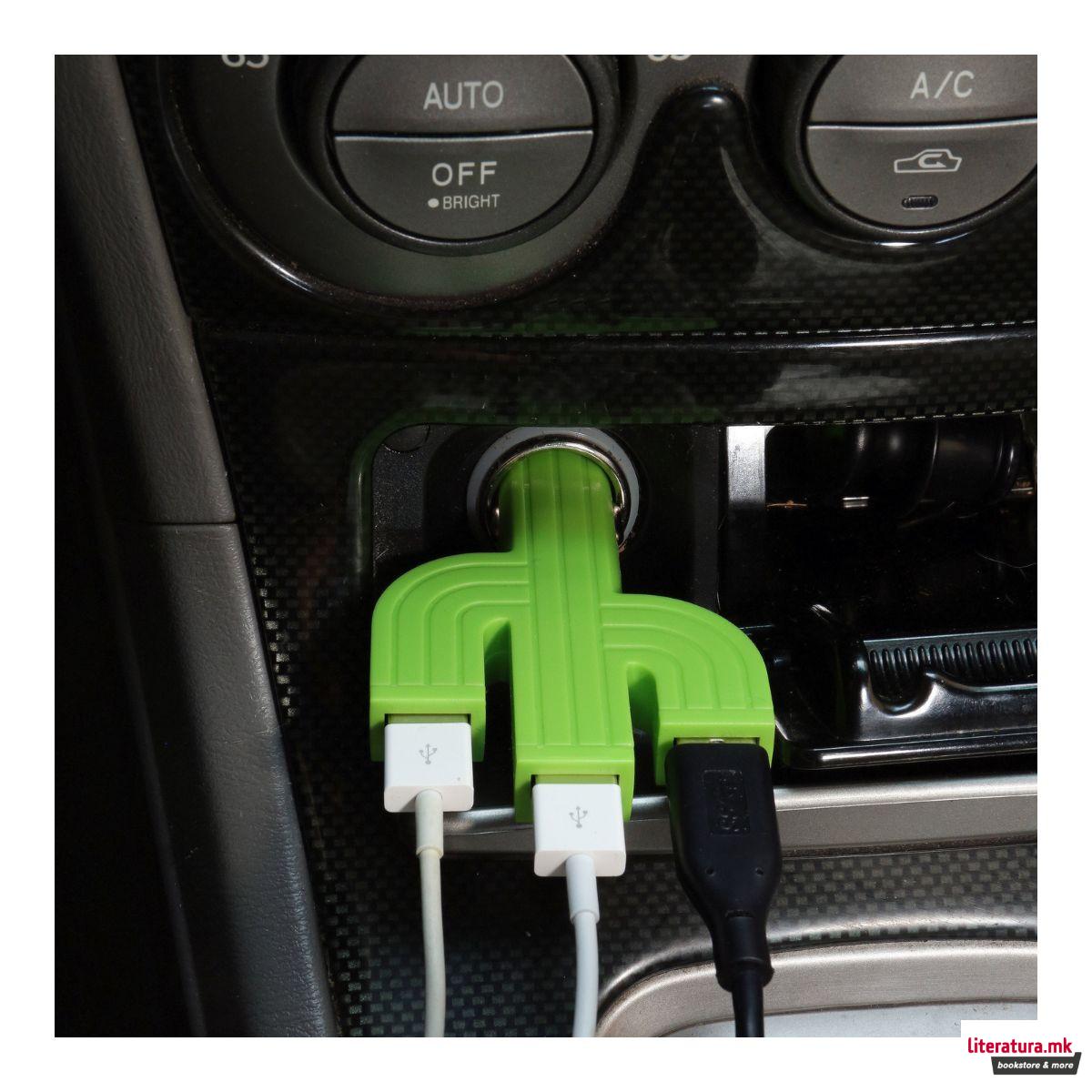 Адаптер за полнење за во автомобил, Cactus 