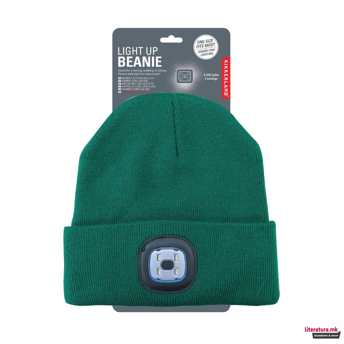 Капа со LED светло - зелена 