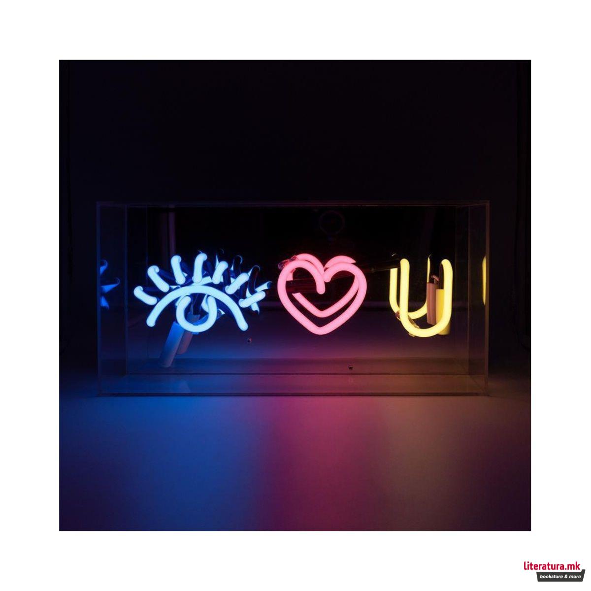 Неонски знак во кутија, Eye Love You 