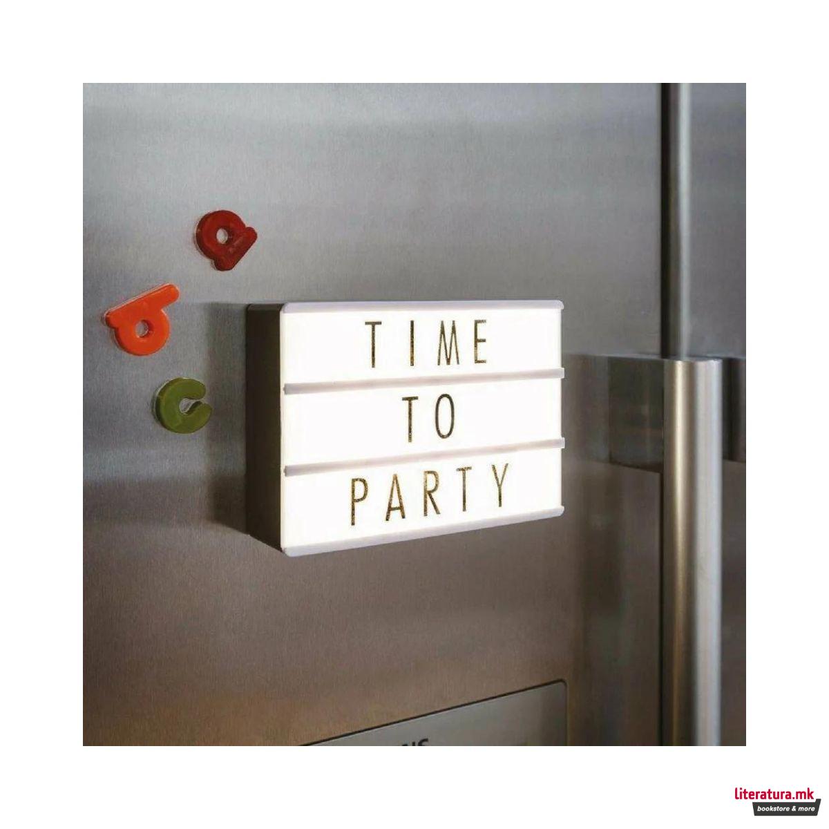 Магнетна светлечка табла, Cinematic, A6, црна 