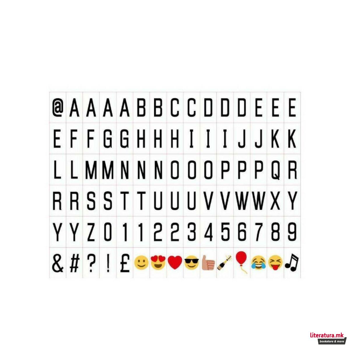 Магнетна светлечка табла, Cinematic, A6, црна 