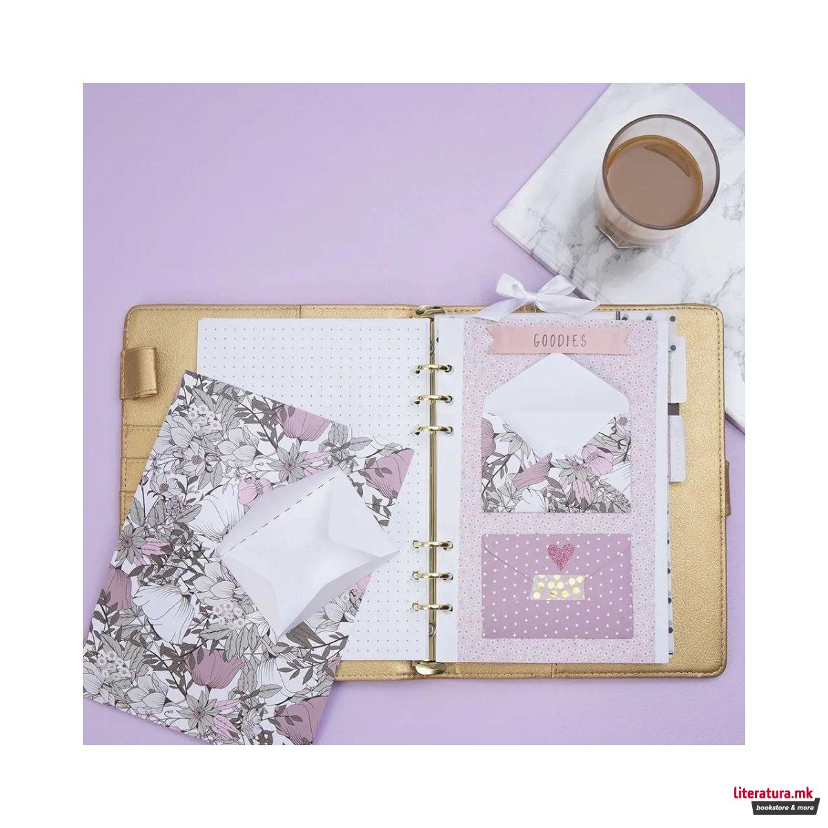 Декоративен селотејп, Rake & Dots, Gold, сет од 2 